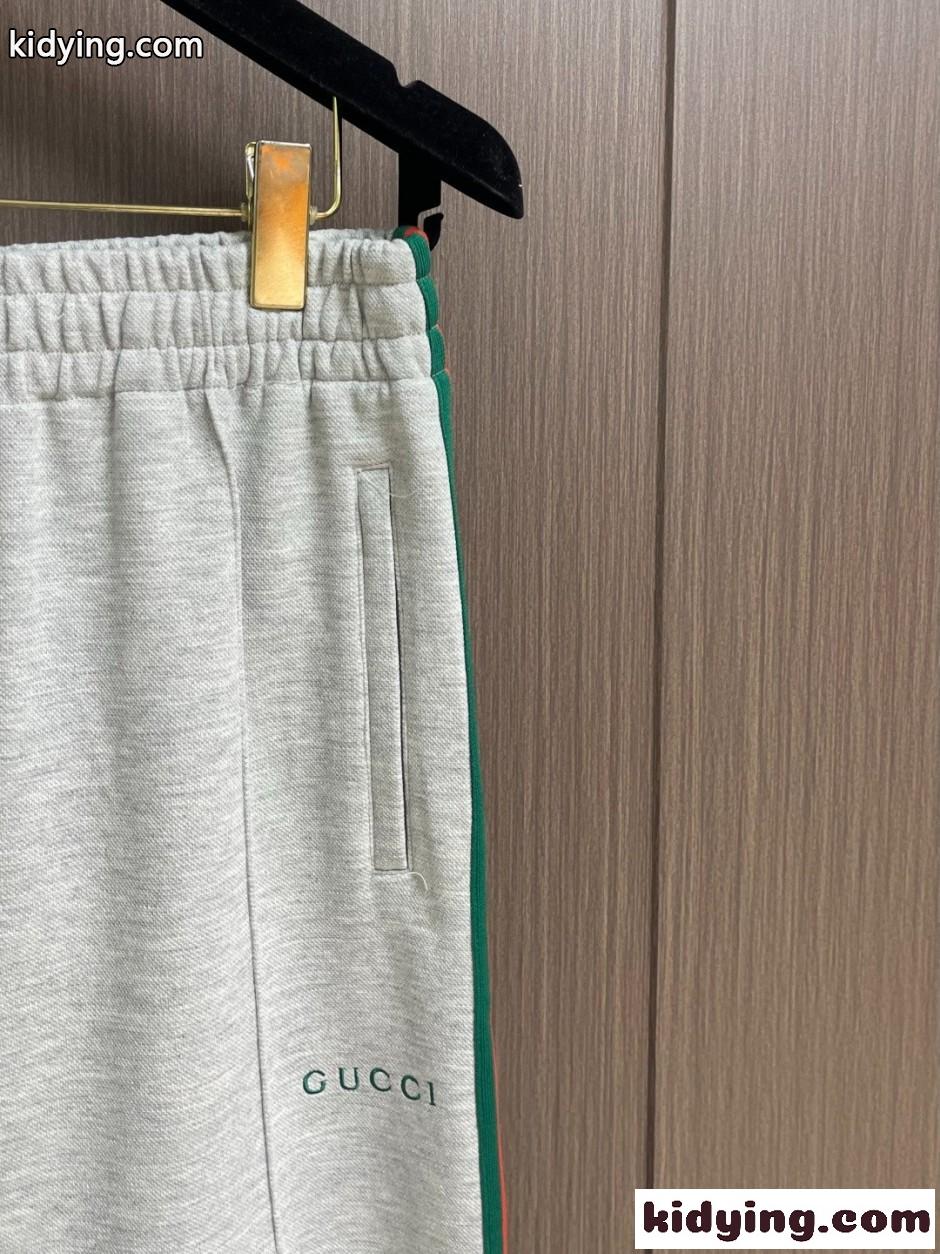 クラシック サイドライン スウェットパンツ グッチ パンツ コピー グレー-2
