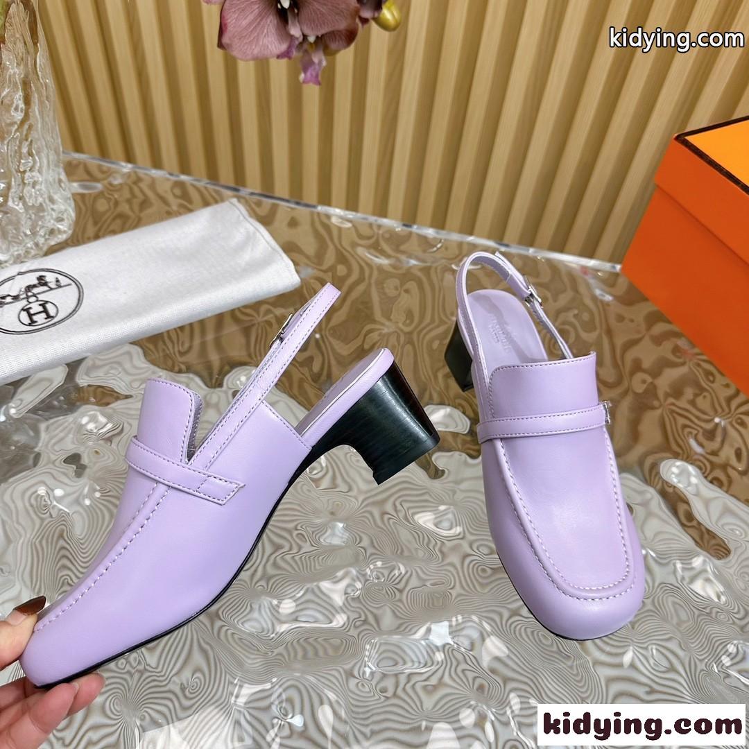 人気 エレガント エルメス サンダル コピー レディース パンプス パープル-1