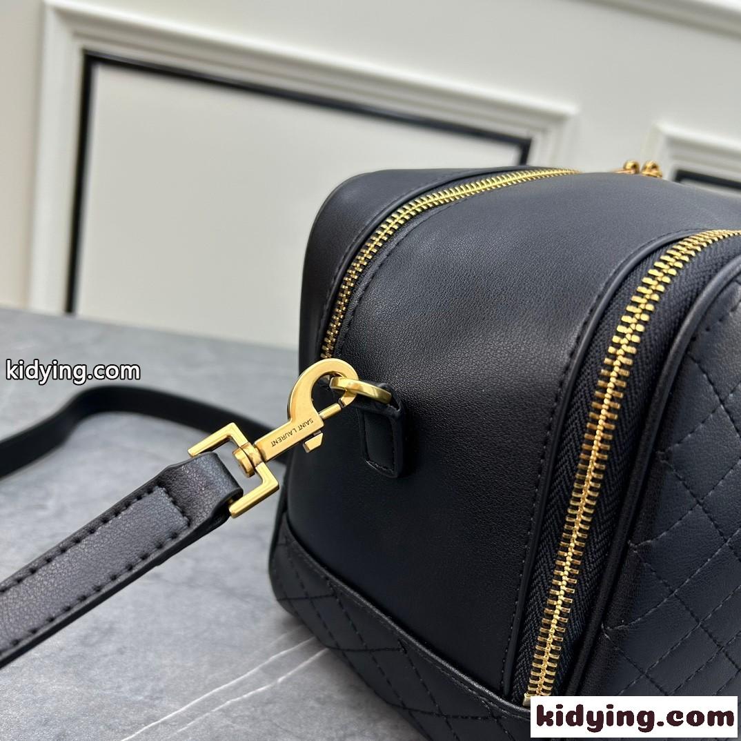 YSL リヤ ダッフルバッグ イヴ・サンローラン バッグ コピー 大容量 ブラック-4