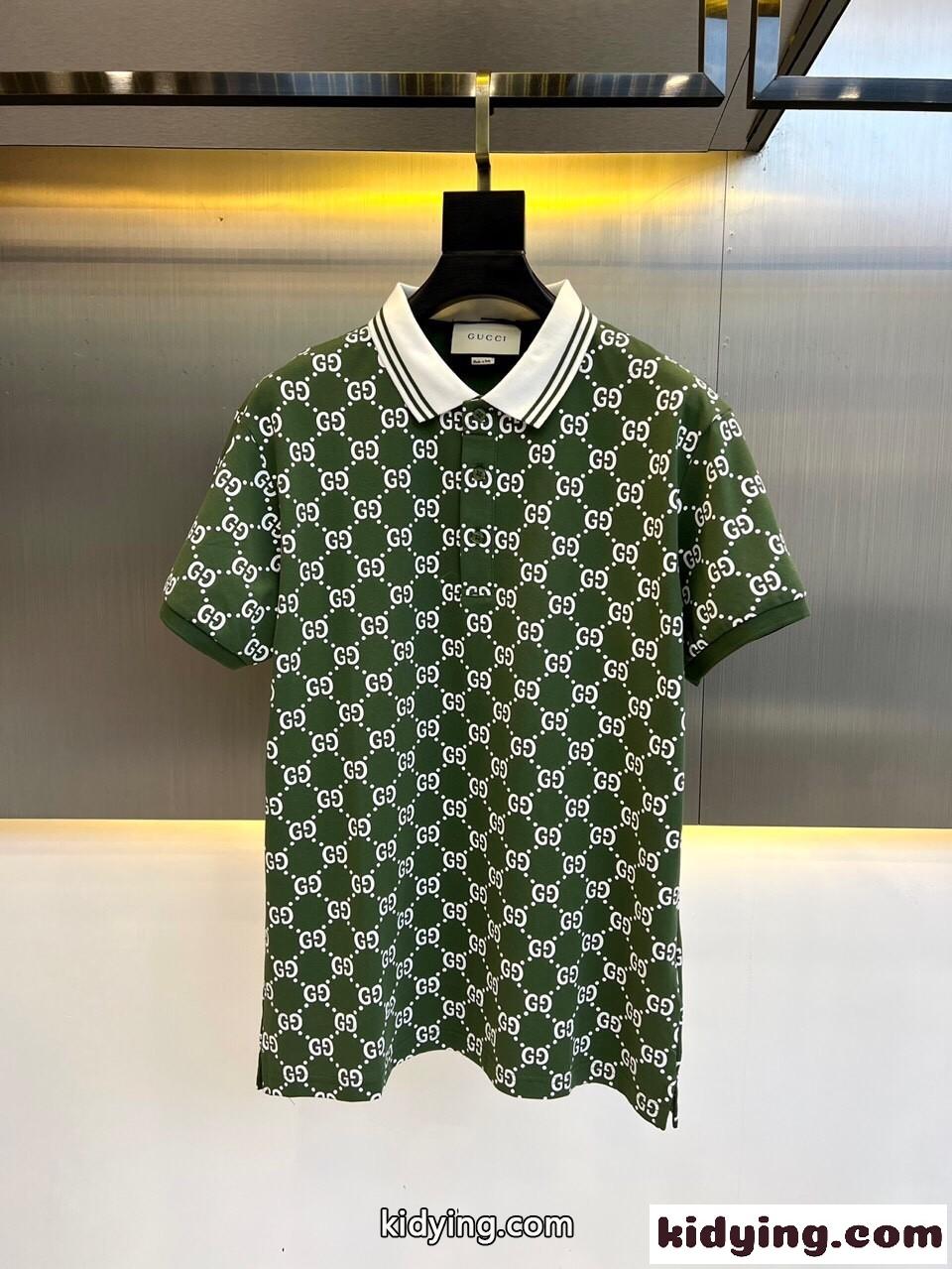 人気 GG ストレッチ コットン ポロシャツ グッチ Tシャツ コピー メンズ-0