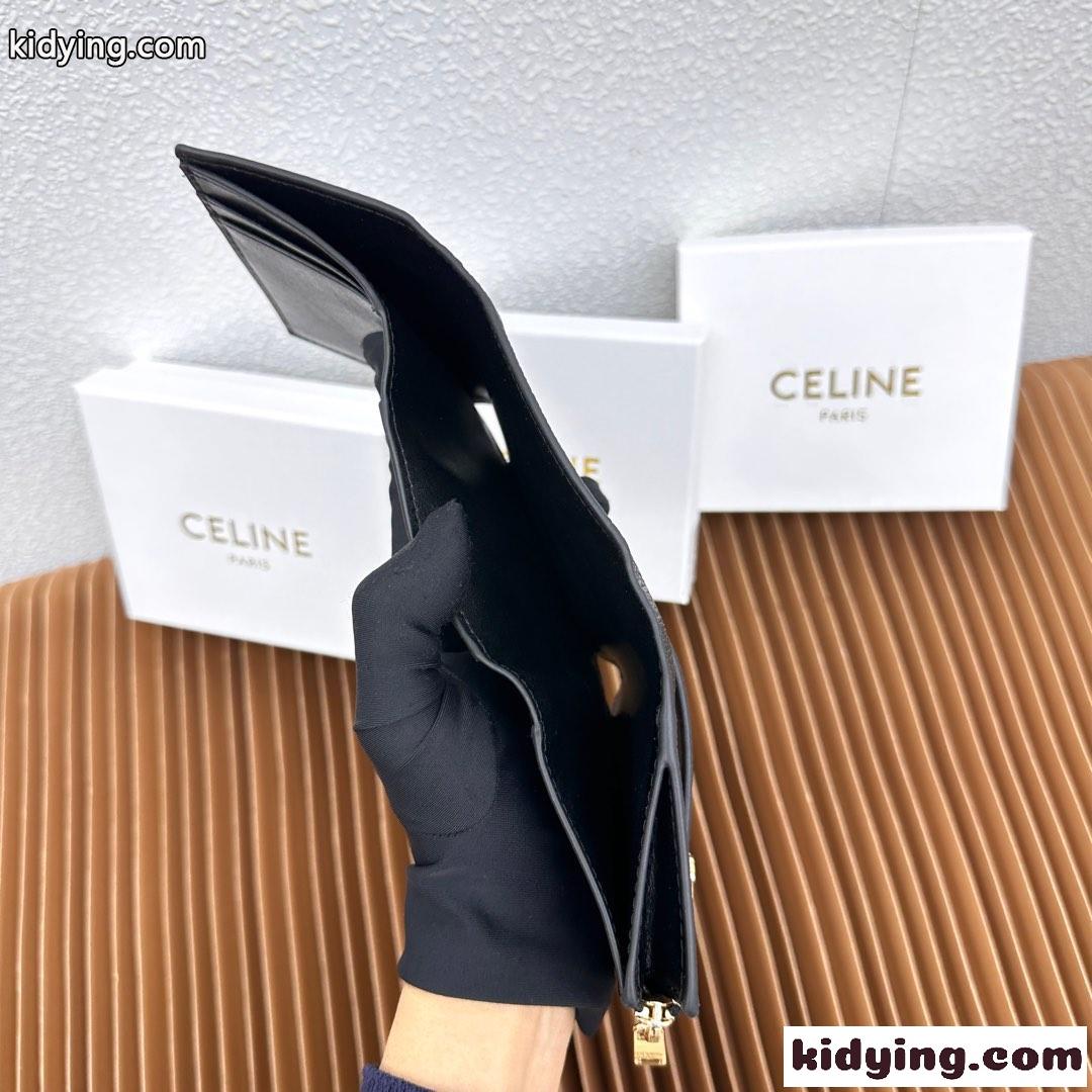 ファインウォレット CELINE ヴィクトワール セリーヌ 財布 コピー ブラック-3