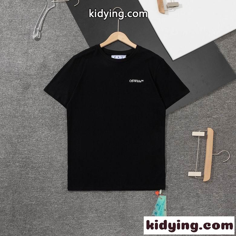 シンプル 定番 人気 合わせやすい クルーネック オフホワイト 半袖Tシャツ コピー カジュアルオシャレ ホワイト ブラック-1