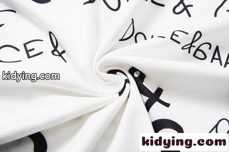 柔らかい 快適 クールネック ロゴプリント 個性派 ドルチェ&ガッバーナ Tシャツ コピー半袖 メンズ トップス オシャレ-3