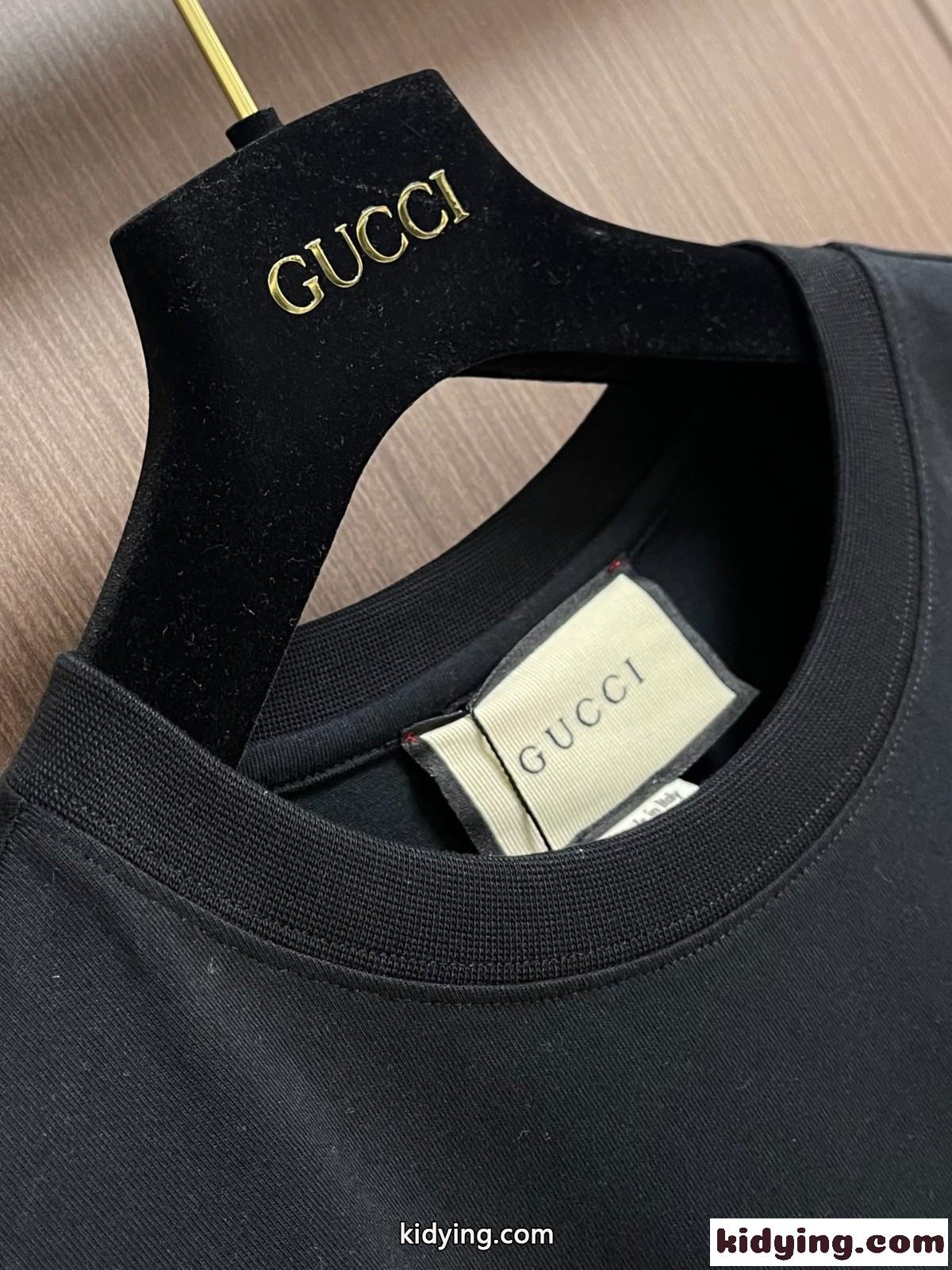 シンプル ロゴ クルーネック 半袖Tシャツ グッチ Tシャツ コピー トップス-2