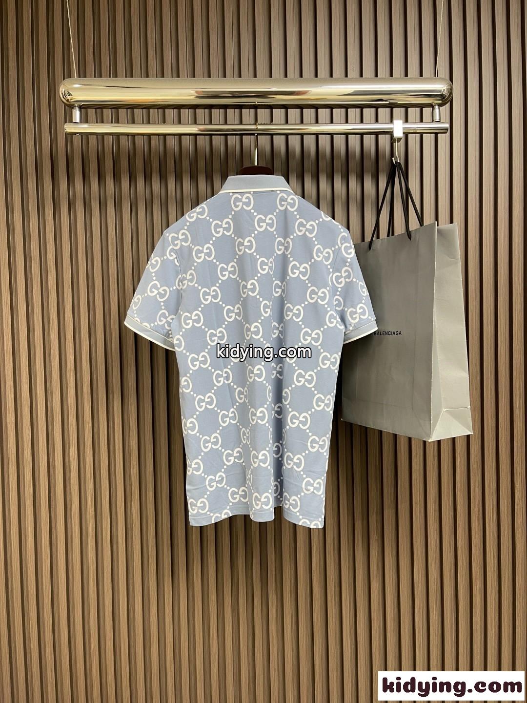 グッチ Tシャツ 偽物 メンズ カジュアル GG ポロシャツ 半袖トップス-0