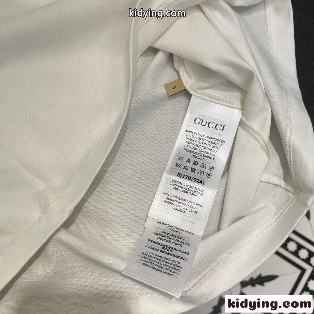 GUCCI インターロッキングG ウェブ ストライプ コットン Tシャツ グッチ Tシャツ コピー レディース-4