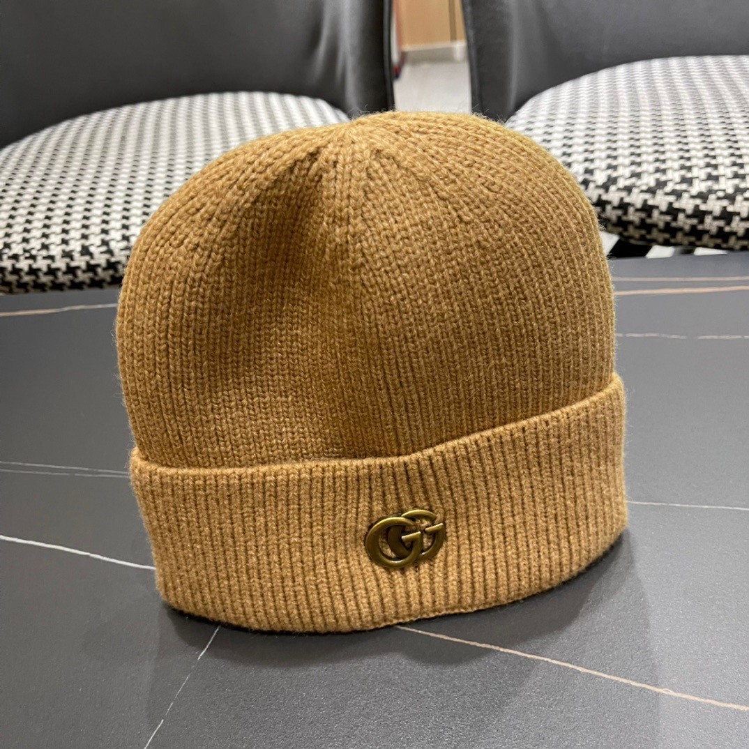 シンプル 合わせやすい ダブルG ニットキャップ グッチ キャップ 偽物-1
