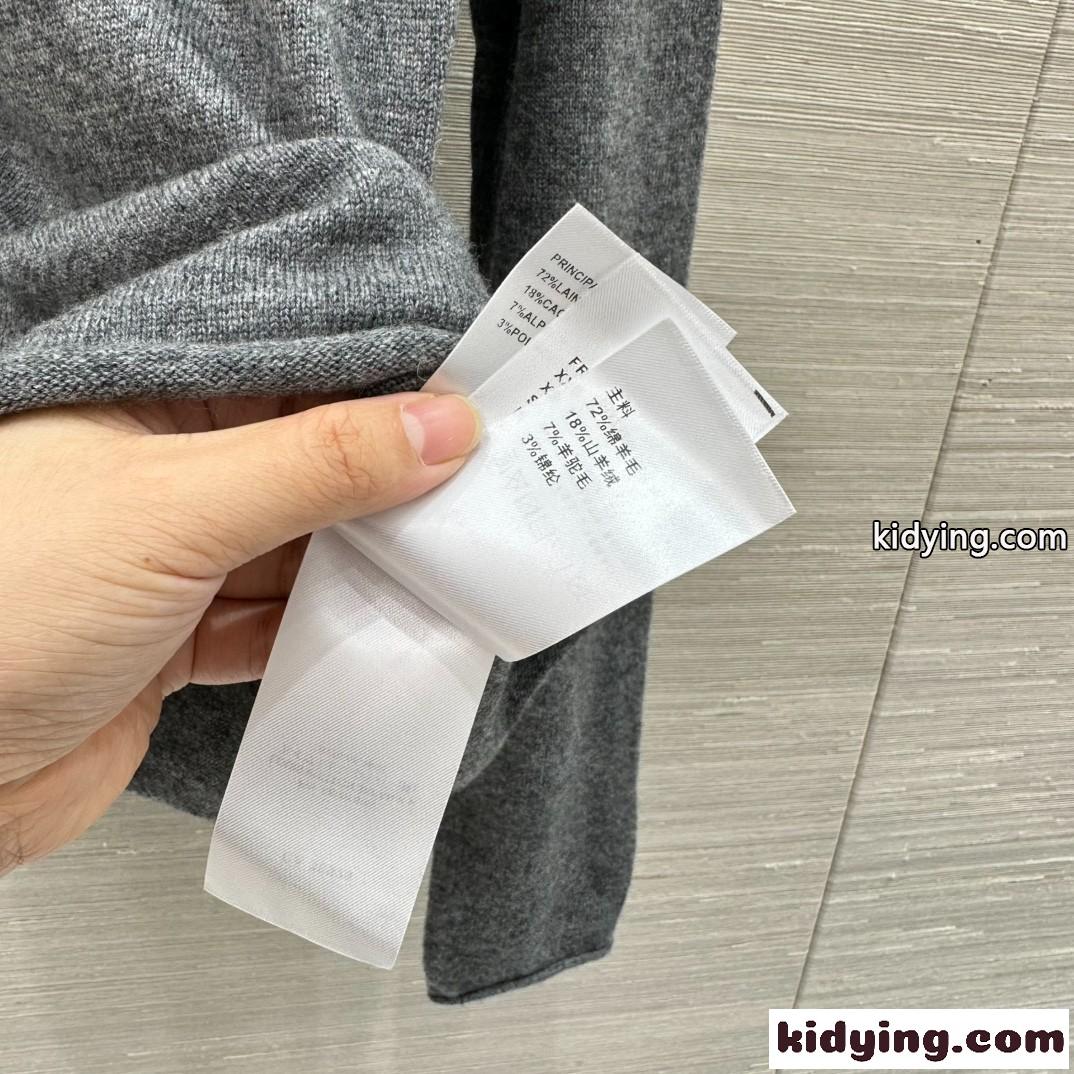 ブラッシュド シグネチャープルオーバー ルイ・ヴィトン Tシャツ コピー グレー-3