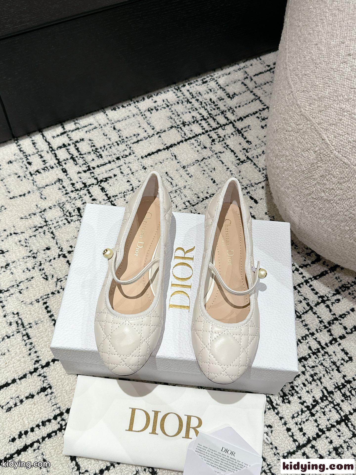 Dior バレエパンプス クリスチャン・ディオール パンプス コピー ホワイト-2