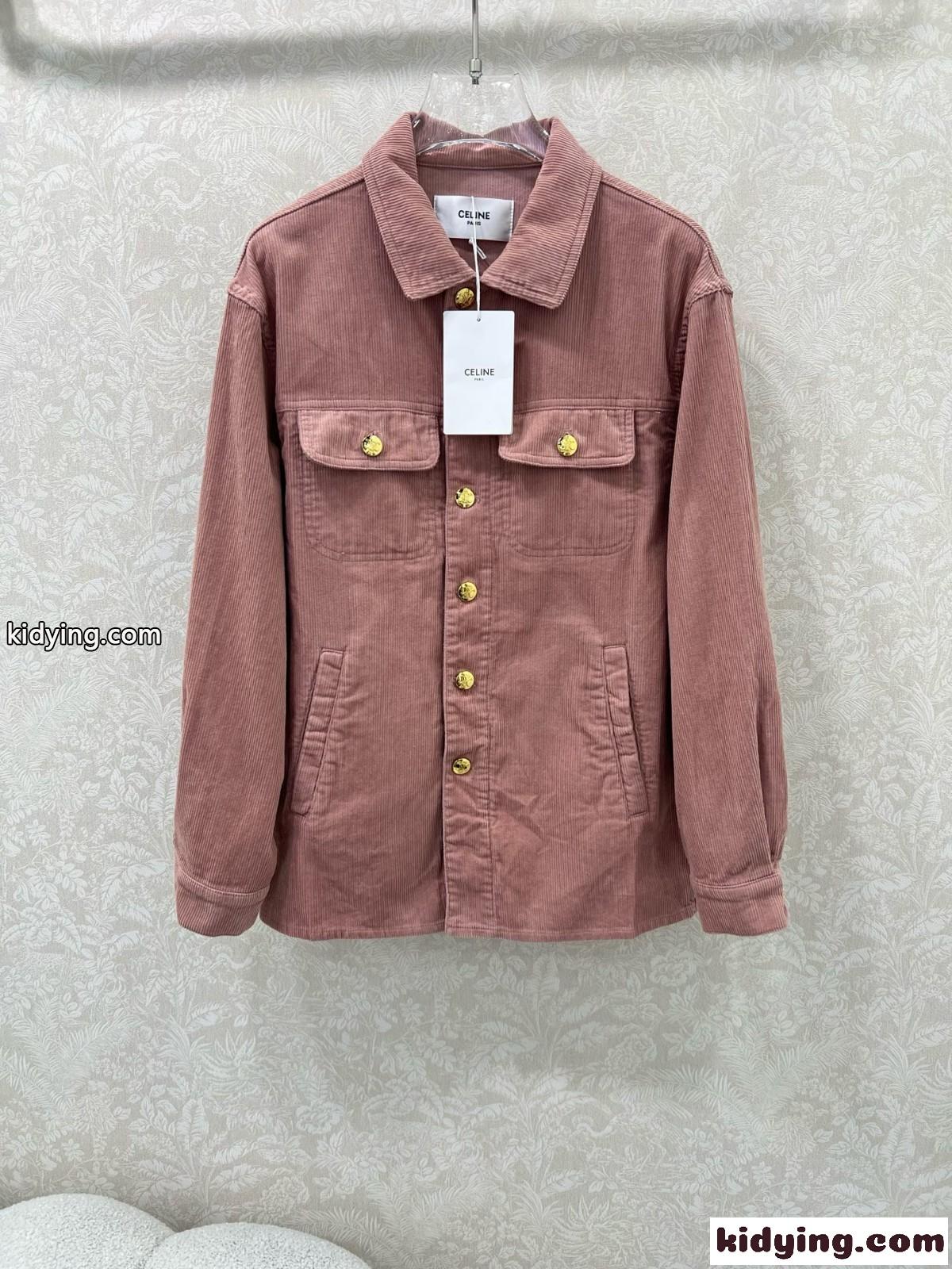 カジュアル コットン シャツジャケット セリーヌ ジャケット コピー レディース-1