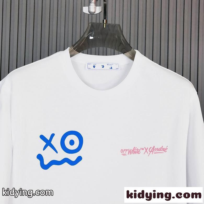 オフホワイト tシャツ コピー 半袖 カジュアル ロゴ プリント 定番 春夏 合わせやすい  クルーネック-3