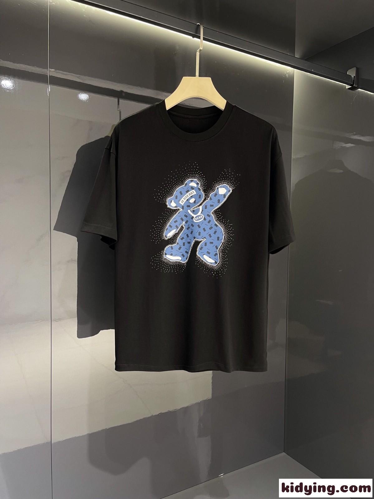 快適 カジュアル おしゃれ プリント クルーネック バーバリー 半袖Tシャツ コピー 合わせやすい-2