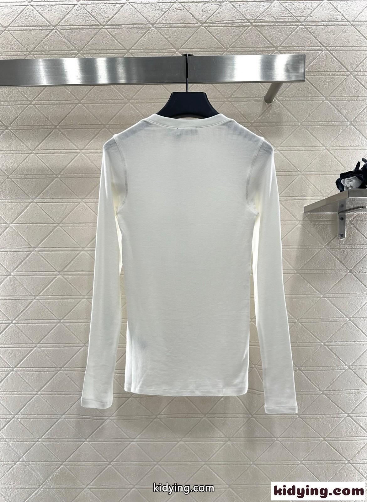 シンプル 着回し Uネックカットソー ラルフローレン Tシャツ 偽物 ホワイト-1