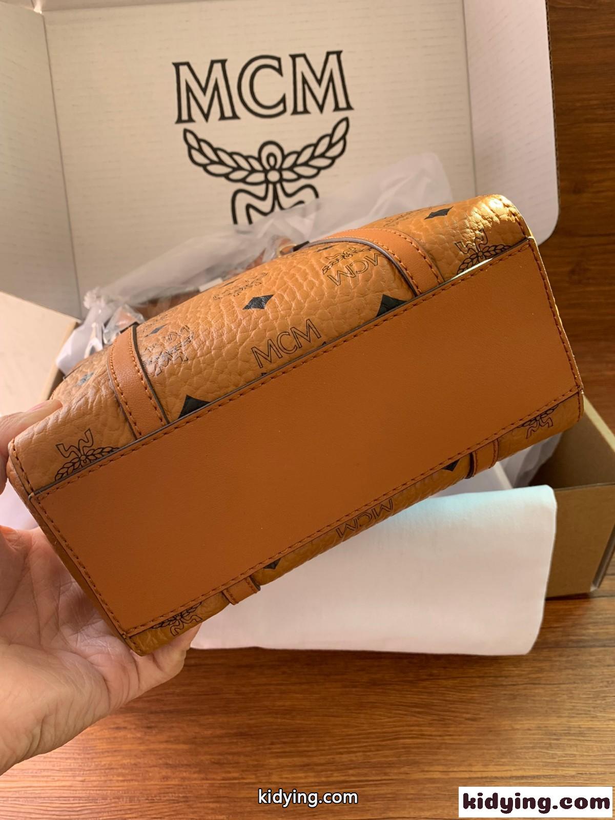 MCM Aren ビセトス レザー ミックス ショッパーバッグ エムシーエム バック コピー レディース-3