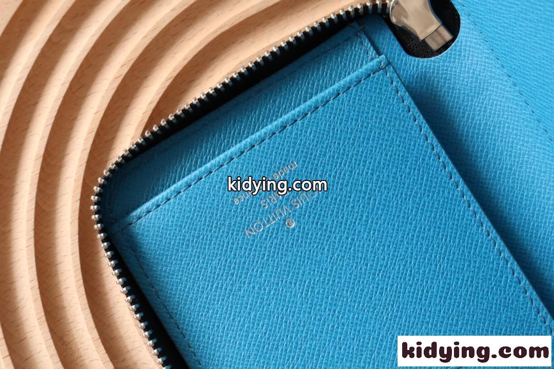 ルイヴィトン 財布 コピー 長財布 ジッピーウォレット・ヴェルティカル ブルー-4