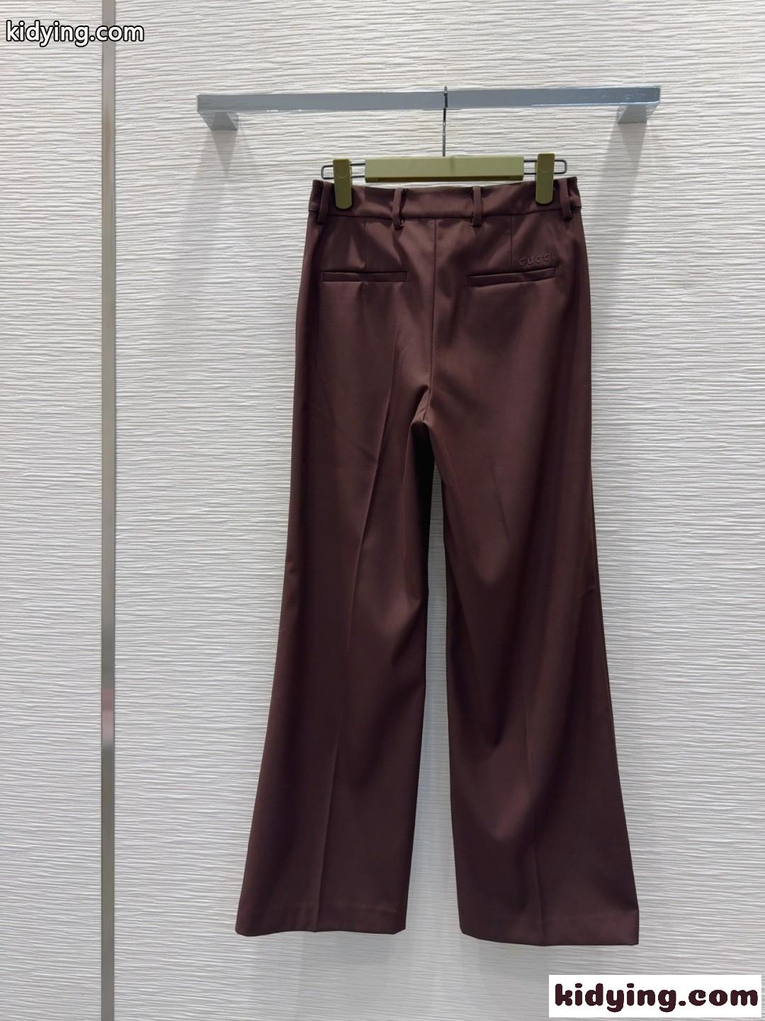 シンプル 洗練された スラックス グッチ パンツ 偽物 レディース-4