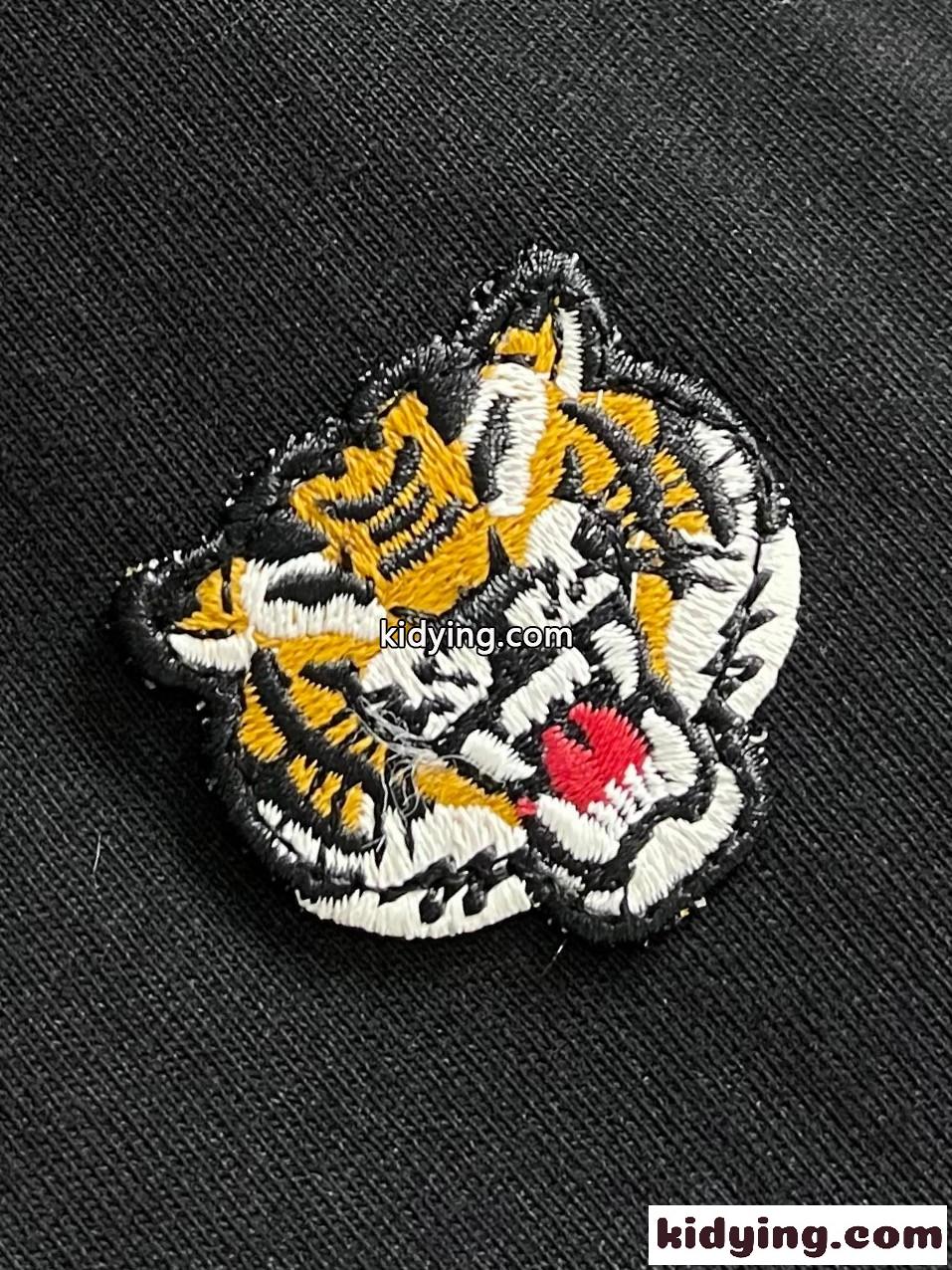 シンプル ケンゾー 半袖Tシャツ コピー LUCKY TIGER エンブロイド クラシック Tシャツ ブラック-2