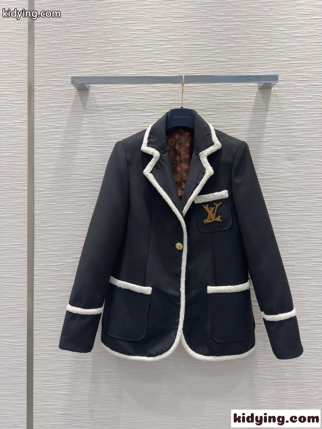 ツイードトリム プレッピーブレザー ルイ・ヴィトン ジャケット コピー レディース-0