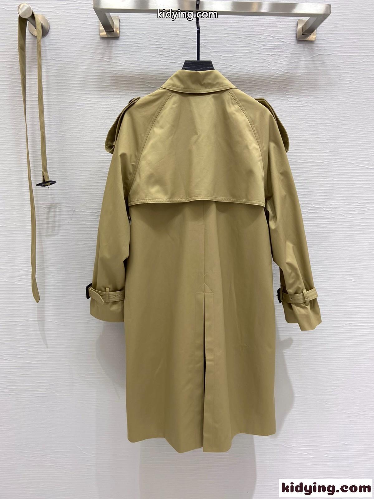クラシック 人気 ダブルブレスト 定番 セリーヌ ジャケット コピー レディース ロング トレンチコート 無地 おしゃれ-2