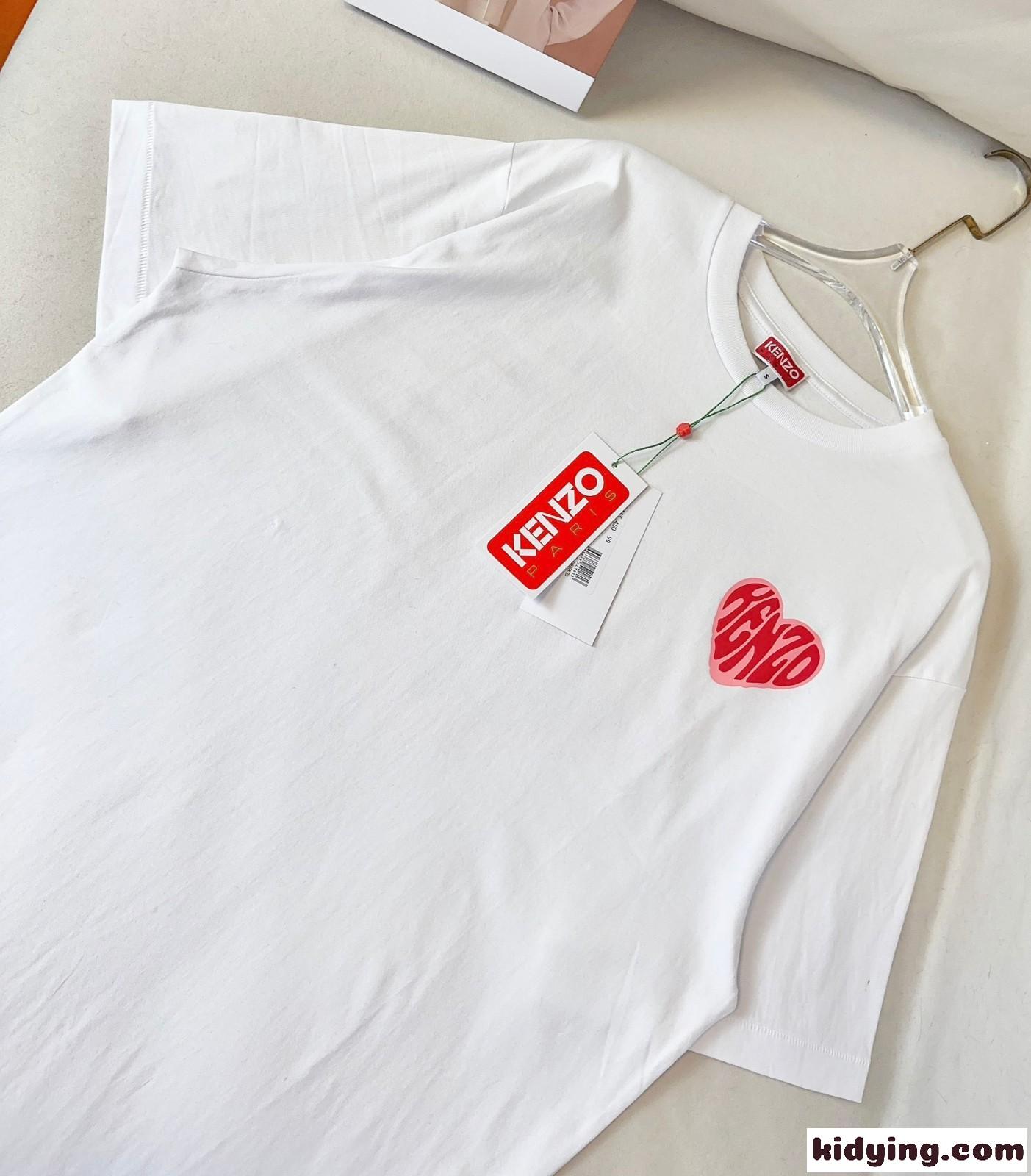 人気 おしゃれ KENZO HEART ケンゾー Tシャツ コピー カジュアル 合わせやすい ホワイト-4