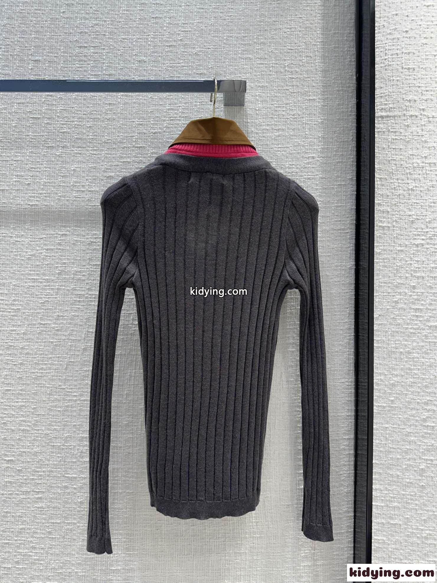 襟付 スリム カーディガン プラダ ニット スーパーコピー レディース-4