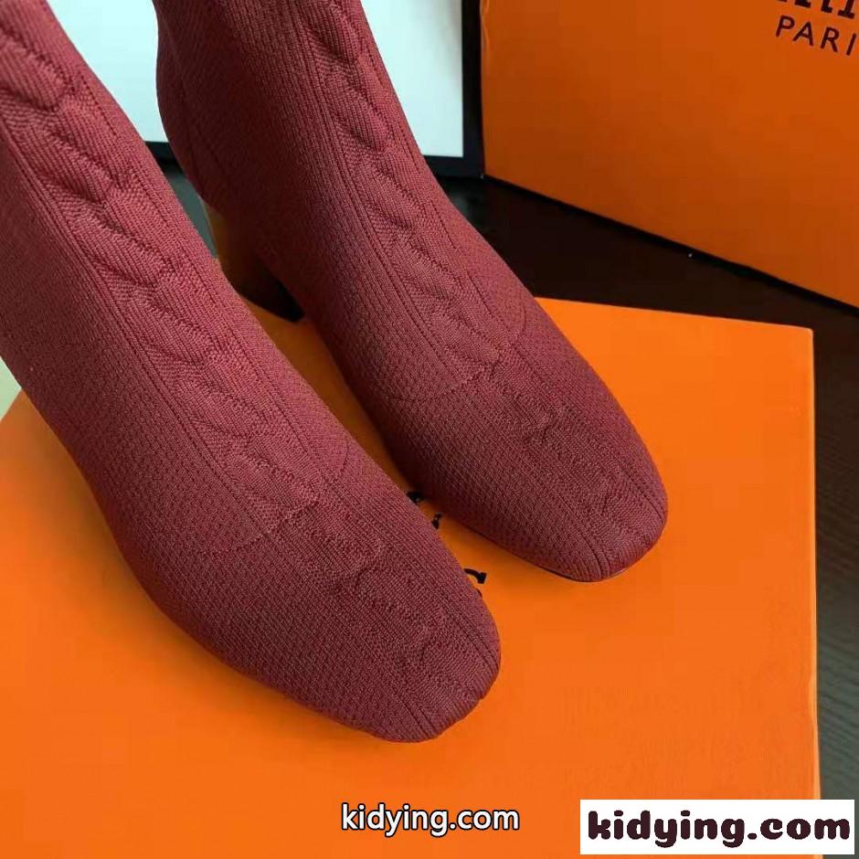 HERMES エルメス ジェナ ショートブーツ コピー アンクルブーツ レッド-3