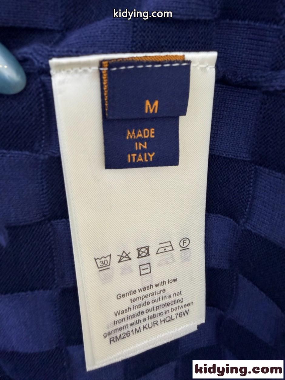 ダミエ テリー テニスTシャツ ルイ・ヴィトン Tシャツ コピー ブルー-3