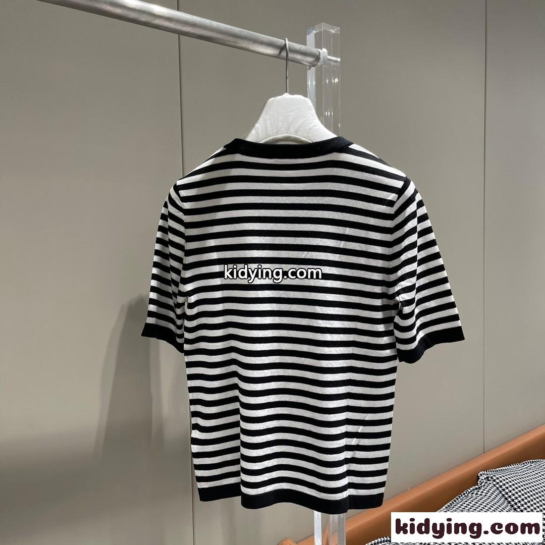 飽きのこない ボーダー柄 マリニエール Tシャツ セリーヌ Tシャツ コピー レディース 半袖-0