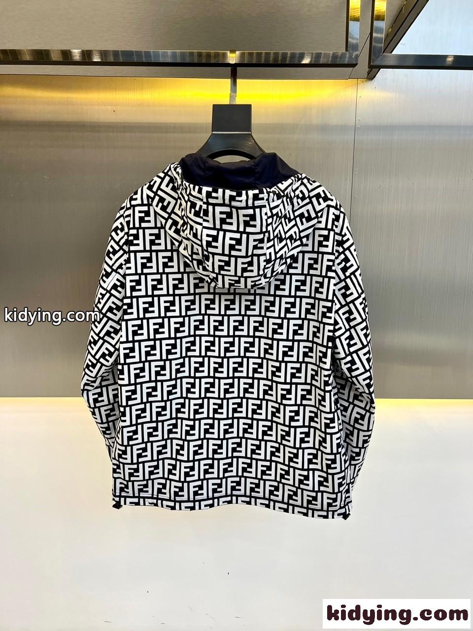 人気 リバーシブル フェンディ ジャケット コピー メンズ アウター ブルー-4