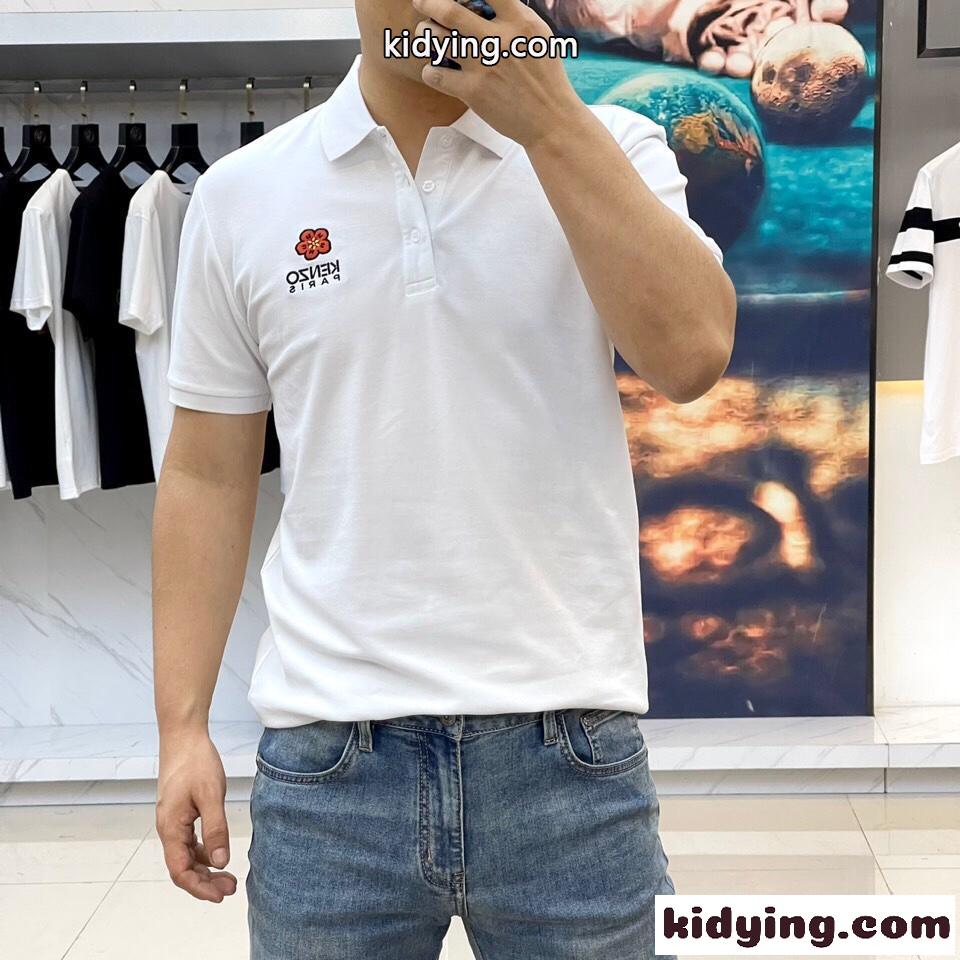 洗練された 上品 半袖 コットンピケ ポロシャツ ケンゾー Tシャツ コピー メンズ ファッション-1