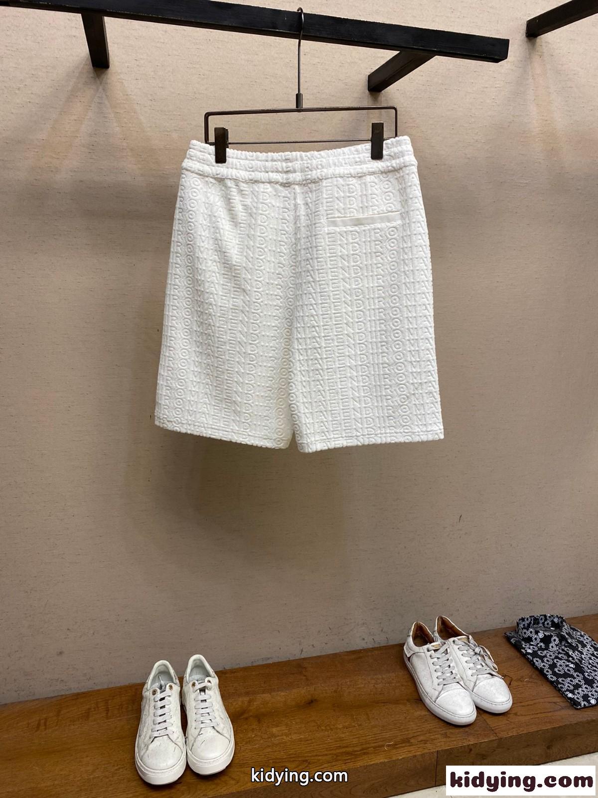 テリー ショートパンツ フェンディ パンツ コピー メンズ 春夏 ホワイト-2