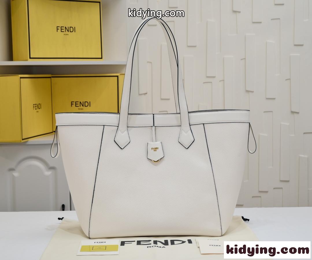 Fendi Origami ラージ 変形バッグ フェンディ バッグ コピー ホワイトレザー-2