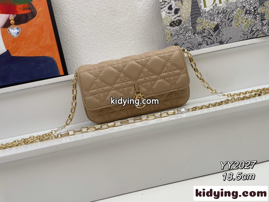 LADY DIOR フォンポーチ クリスチャン・ディオール バッグ コピー レディース チェーンバッグ ベージュ-1