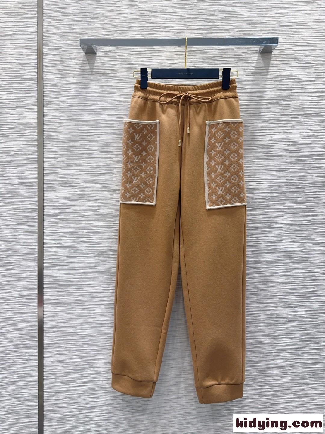 モノグラム アクセント ジョギングパンツ ルイ・ヴィトン パンツ コピー キャメル-1