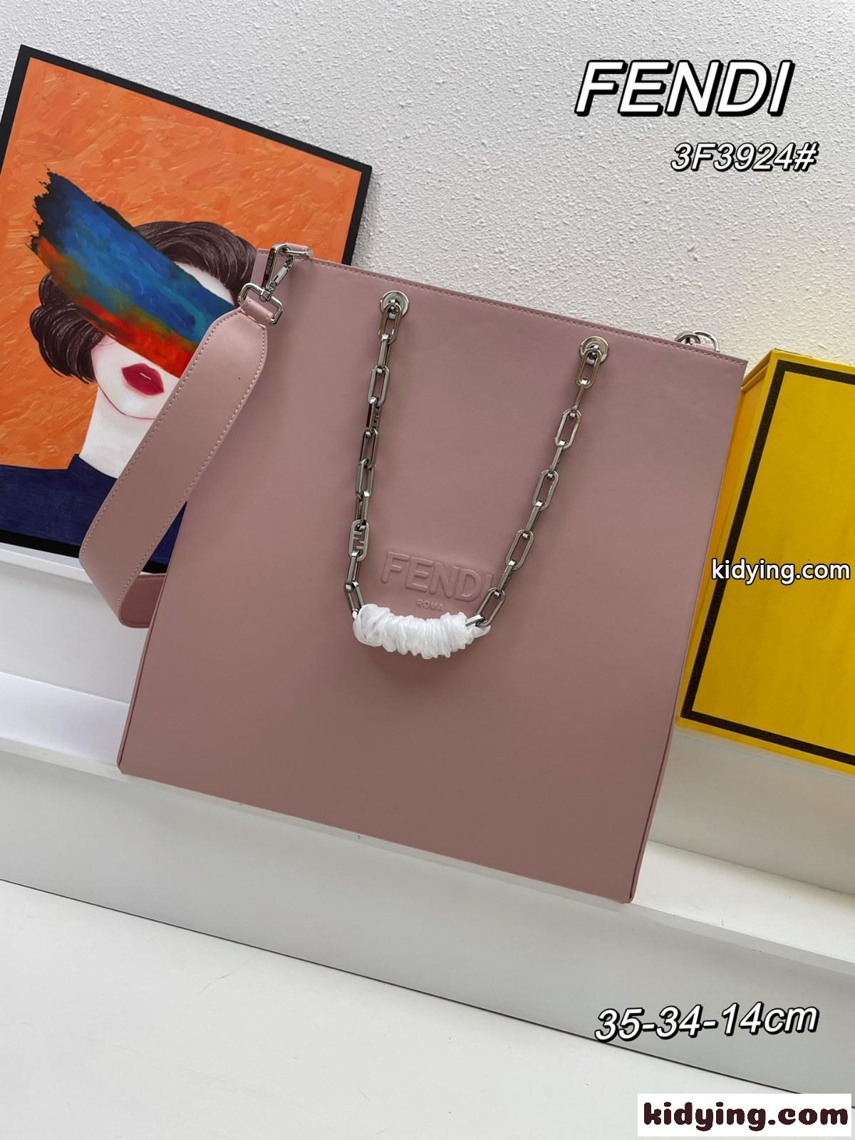 Fendi Pack ミディアム ショッピングバッグ フェンディ バッグ コピー レディース ピンク-0