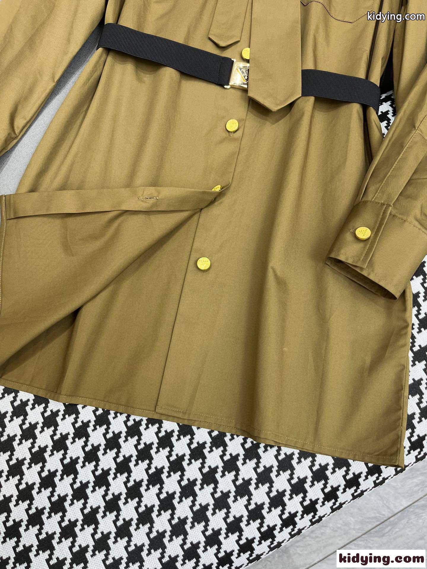 カジュアル 定番 シャツドレス プラダ ワンピース コピー ロングスリーブ-4