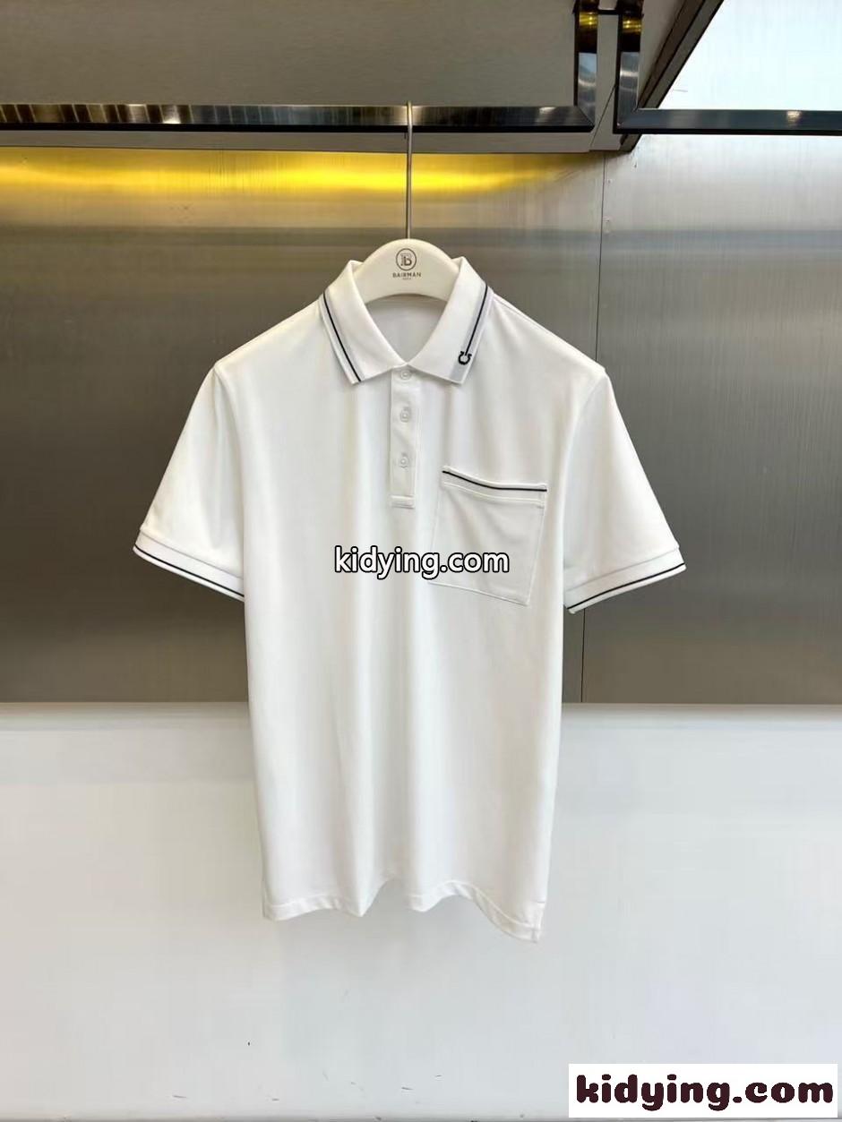 上品 カジュアル コットン ポロシャツ サルヴァトーレ・フェラガモ Tシャツ 偽物-2
