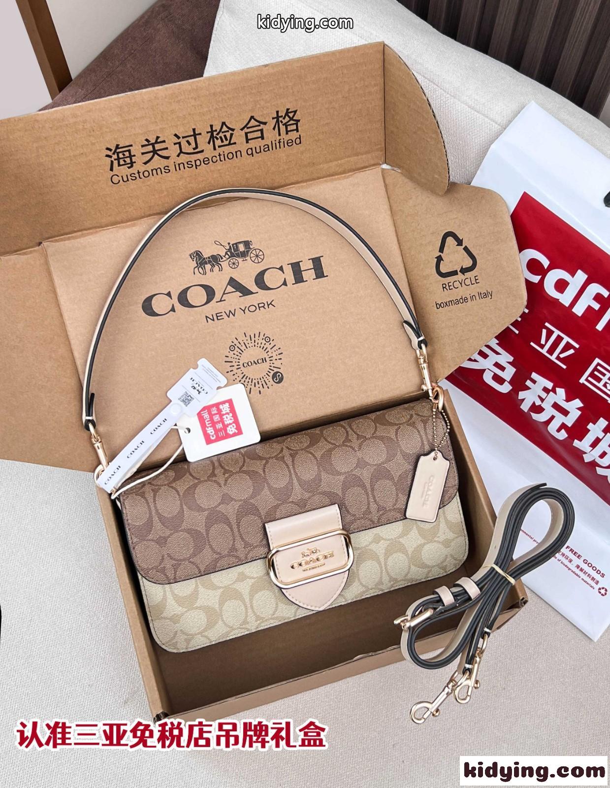 コーチ バッグ スーパーコピー 人気 上品 定番 ショルダーバッグ シグネチャーキャンバス-1
