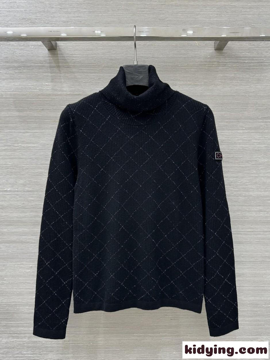 CHANEL 25N タートルネック ニット シャネル セーター コピー ブラック-2