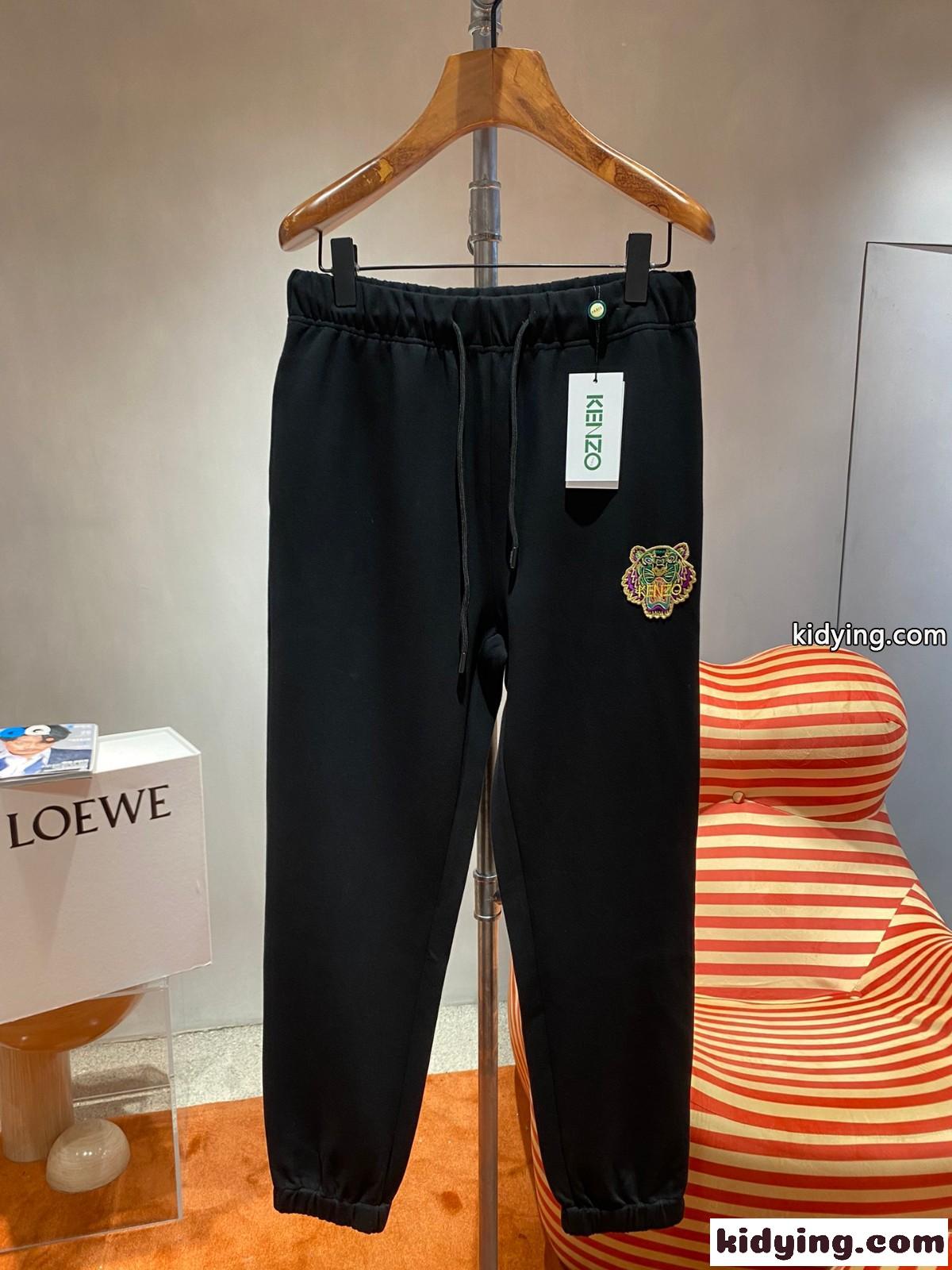 定番 カジュアル スウェットパンツ ケンゾー パンツ コピー ブラック-0