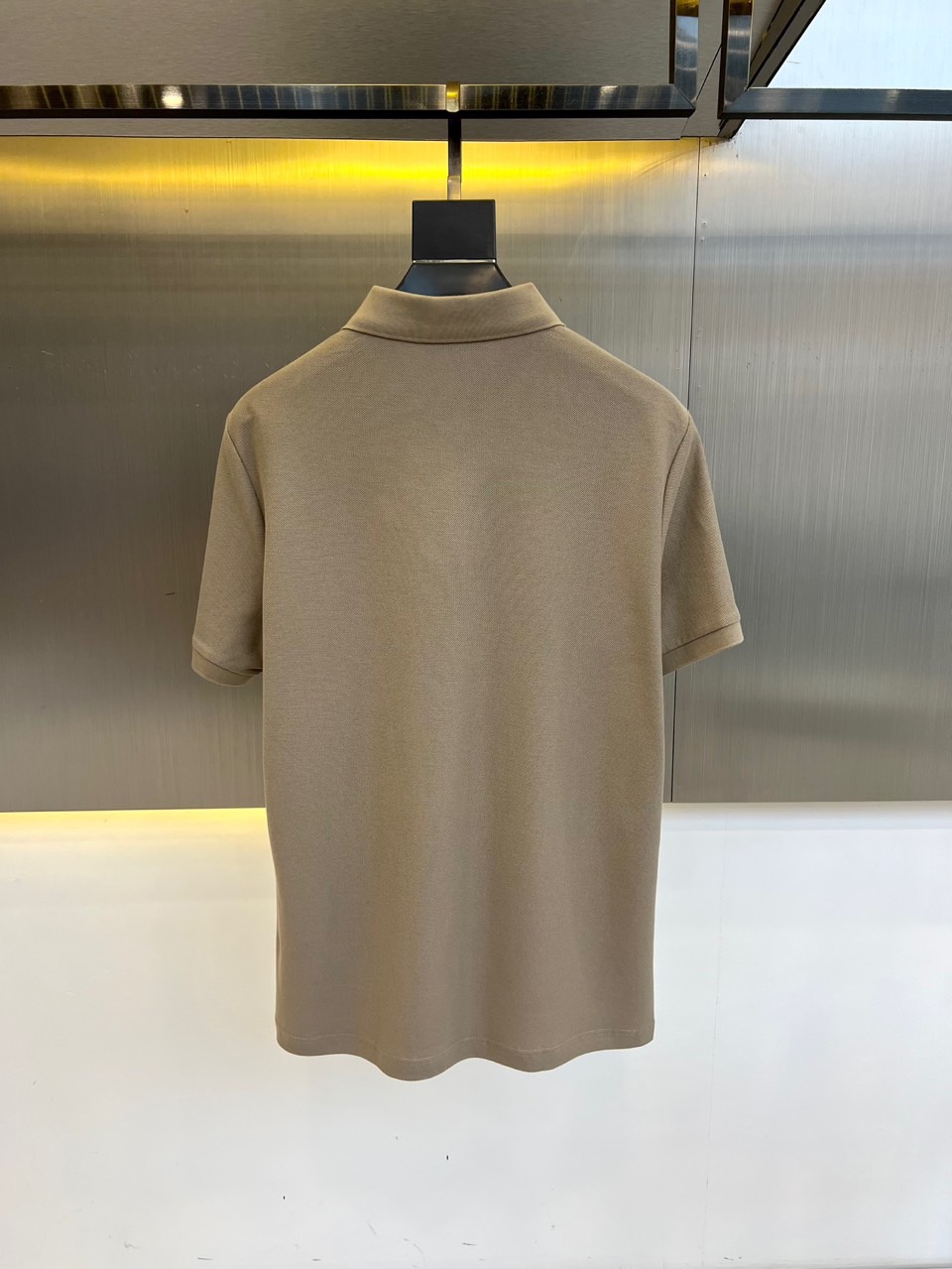 定番 コットンピケ ポロシャツ プラダ Tシャツ 偽物 半袖 トップス カーキ-3