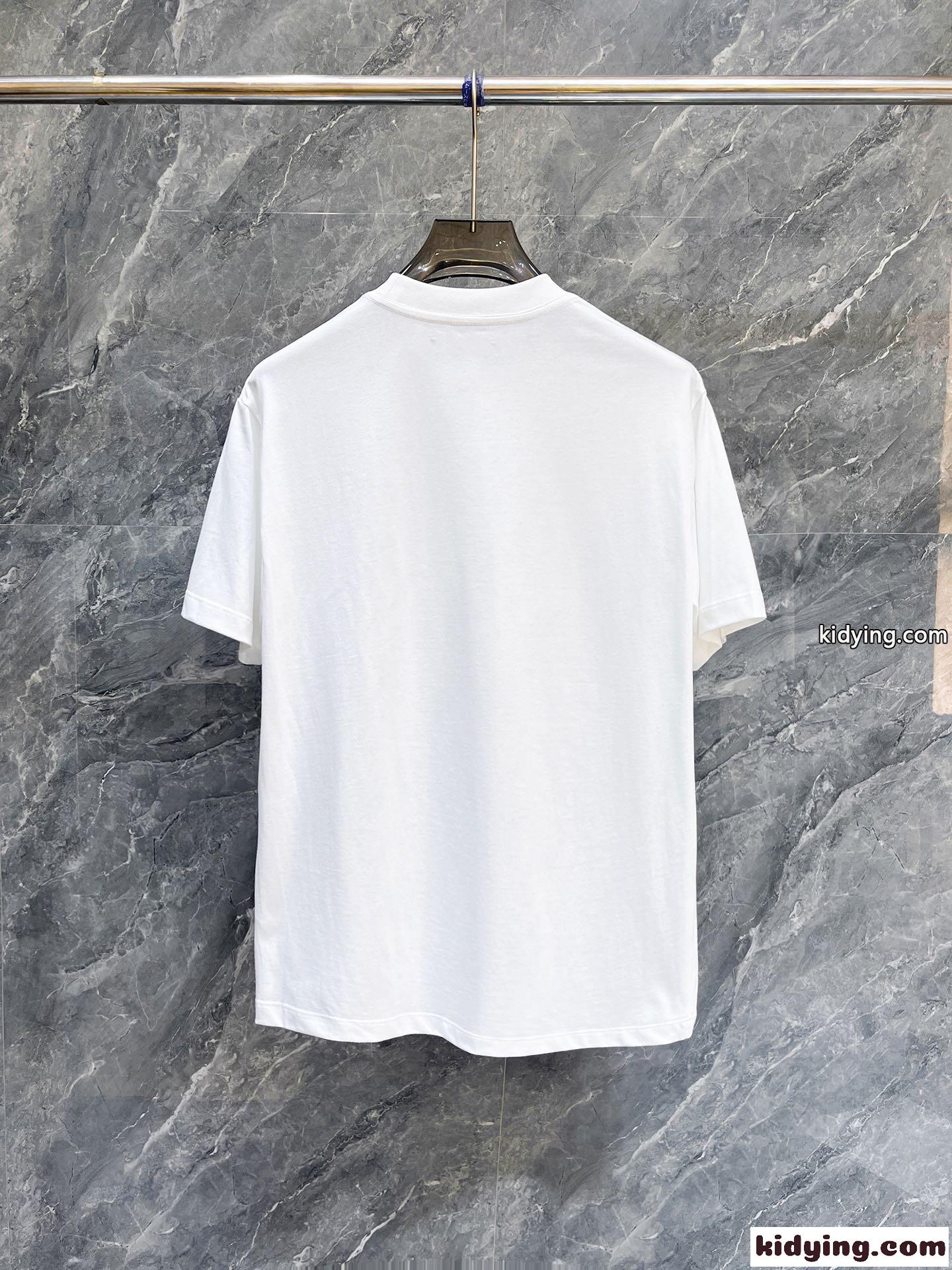 Vロゴプリント クルーネック Tシャツ ヴァレンティノ 半袖Tシャツ コピー ホワイト-0