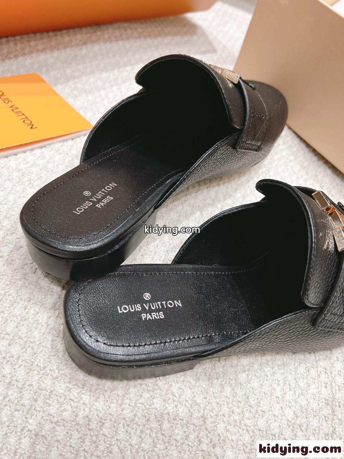 LV カプリ オープン モカシン ルイヴィトン サンダル スーパーコピー ブラック-2