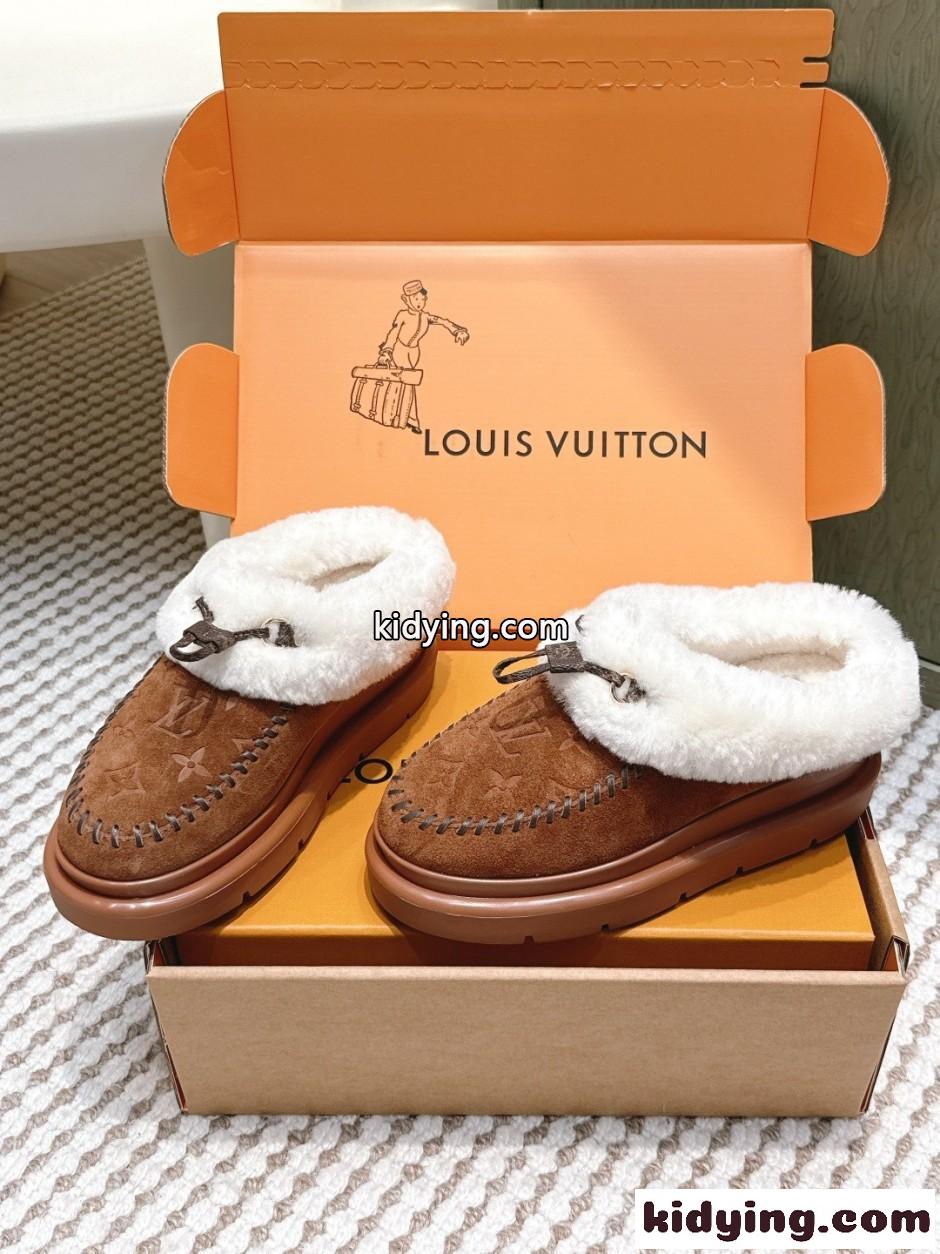 秋冬 大人気 LV SKI コルティナ ミュール ルイ・ヴィトン スーパーコピー ブラウン-1