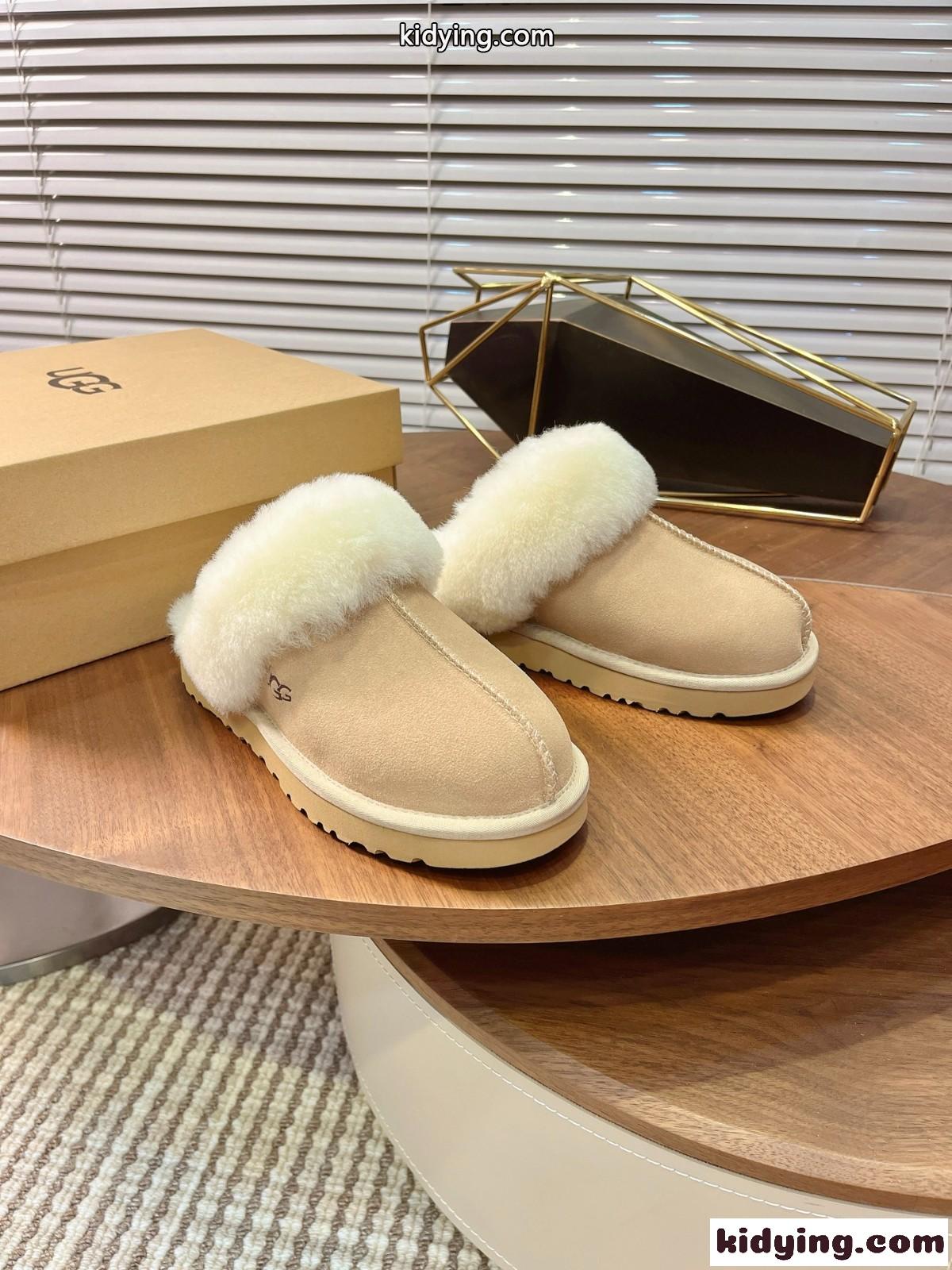 UGG ムートン ファー スリッパサンダル アグ スーパーコピー 定番 レディースシューズ-1