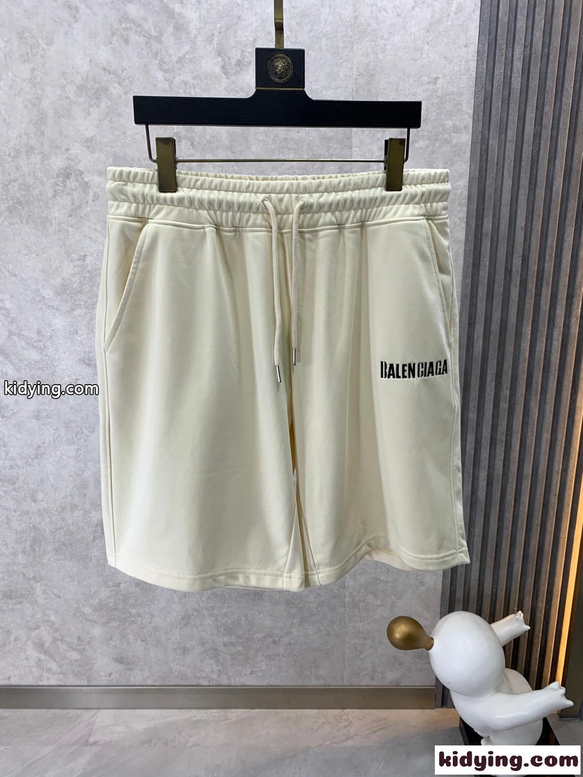 バレンシアガ パンツ コピー メンズ 定番 カジュアル ロゴ 刺繍 ショートパンツ-0