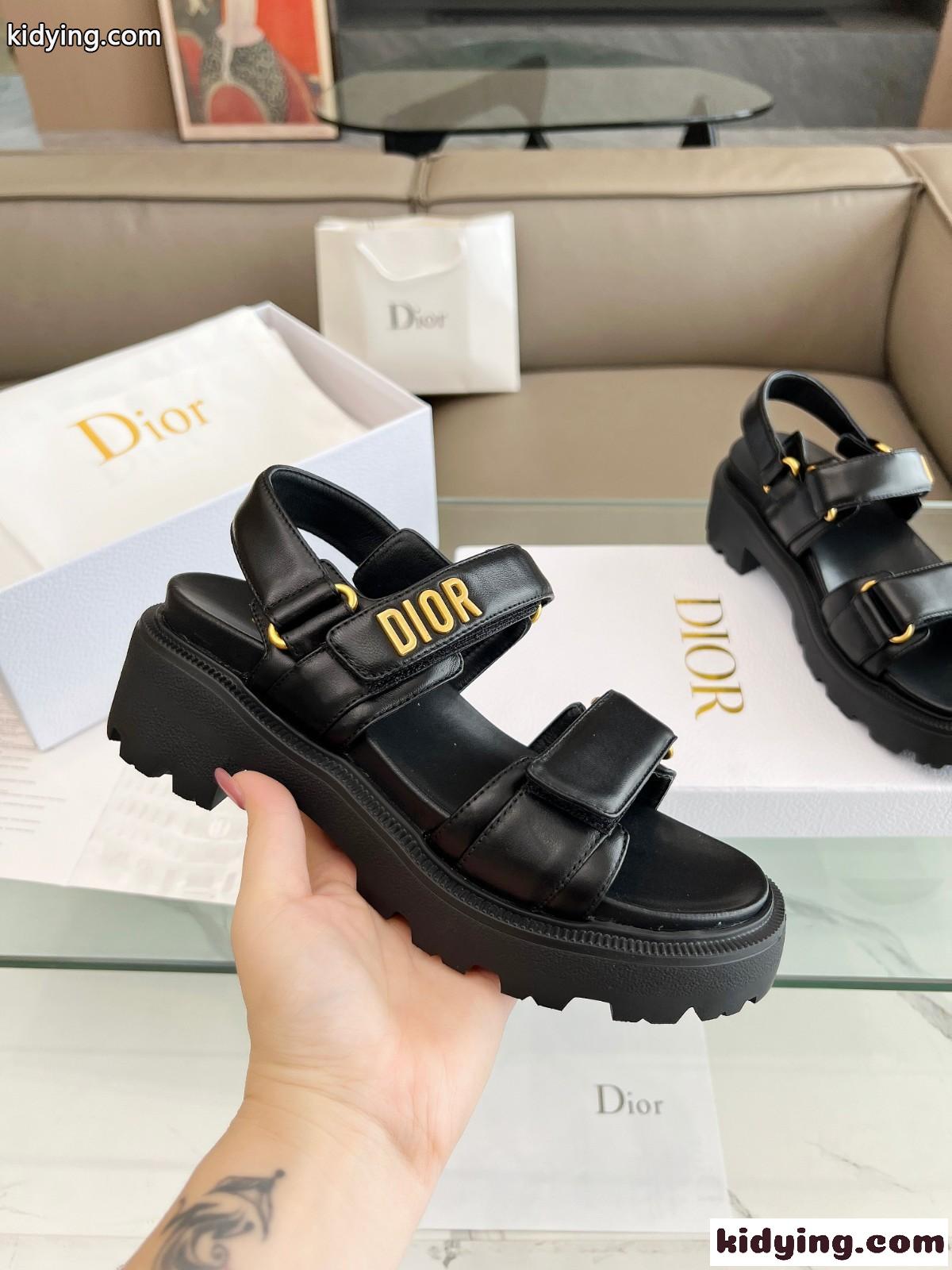 Dioract プラットフォームサンダル クリスチャン・ディオール サンダル コピー ブラック-2