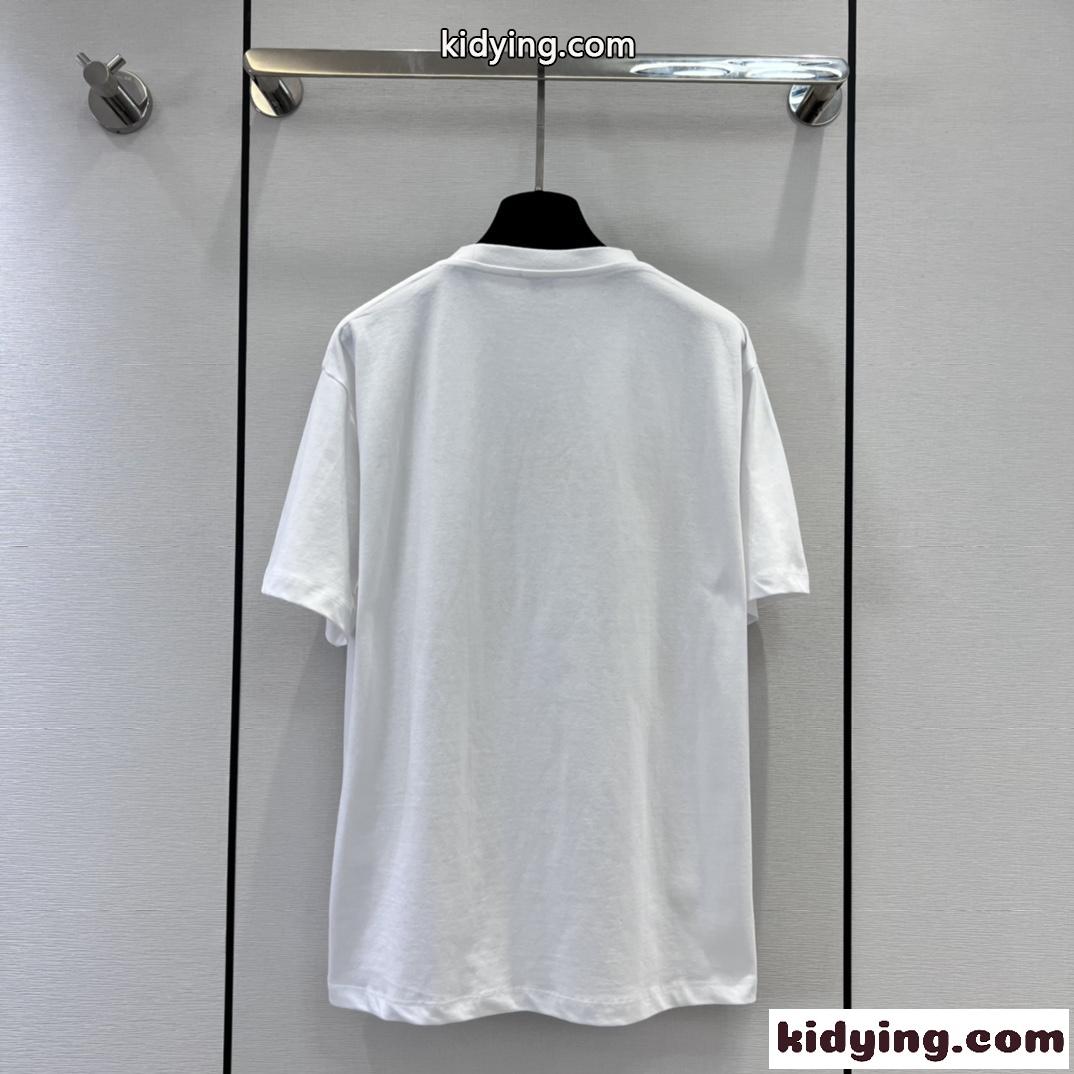 おしゃれ アナグラム フラワー 半袖Tシャツ コットン ロエベ Tシャツ コピー ユニセックス-1