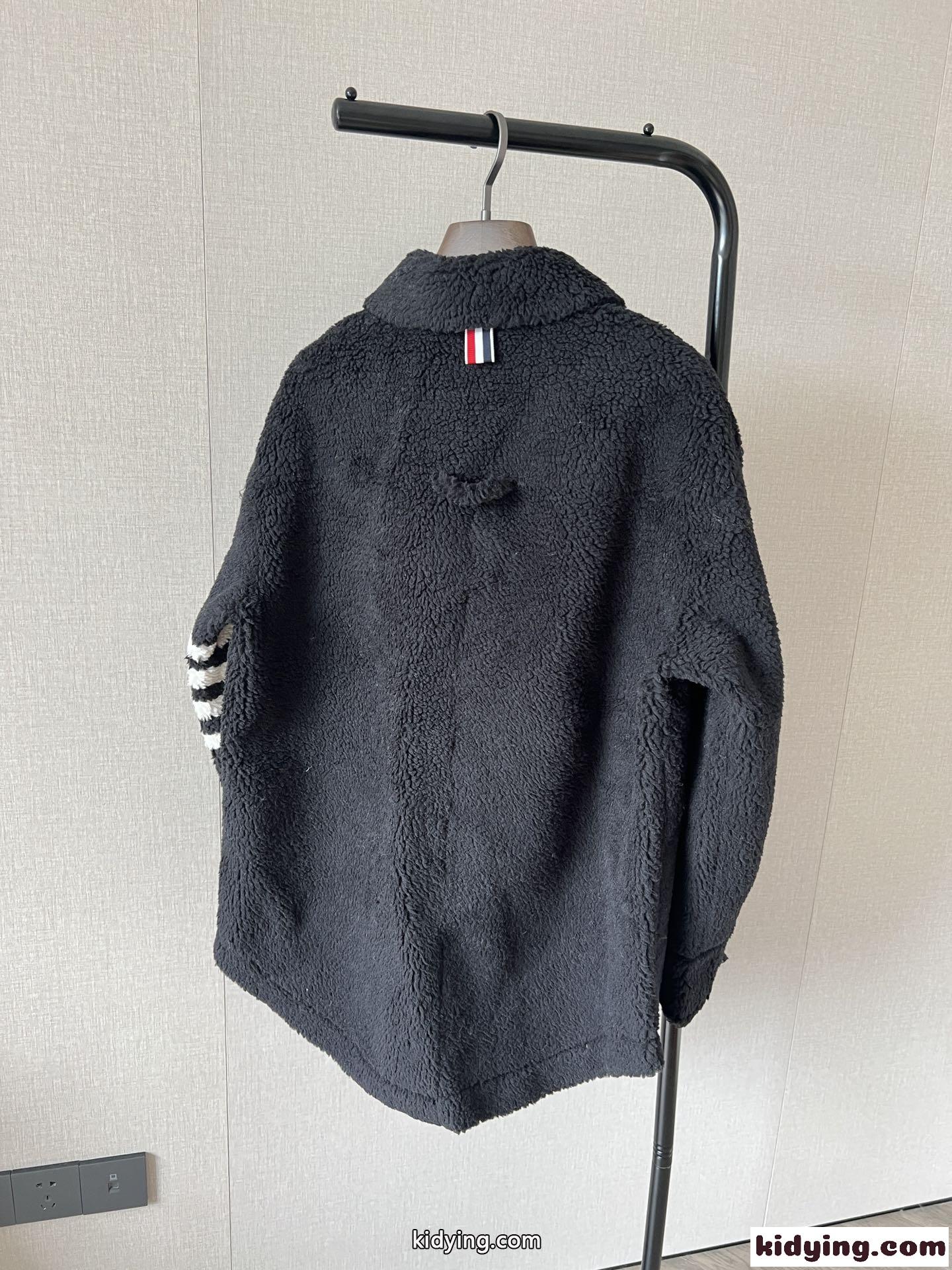 4BAR オーバーサイズ シャツジャケット トムブラウン ジャケット コピー ブラック-3