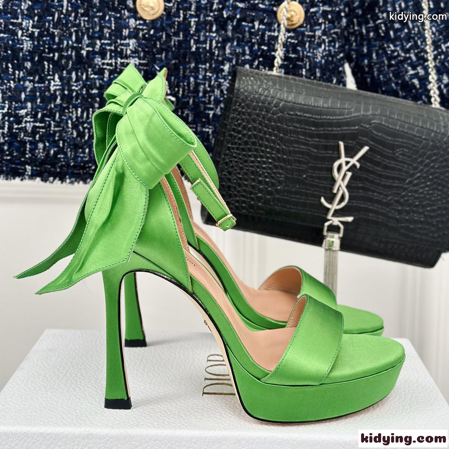 Mlle Dior ヒールサンダル クリスチャン・ディオール サンダル コピー グリーン-1